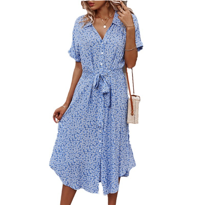 Women Fashion Pose - Robe mi-longue décontractée pour femmes, Style
