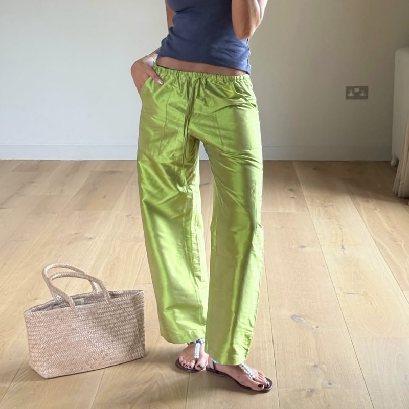 Women'S Fashion Utility Pants - Pantalon cargo métallisé brillant Y2K pour