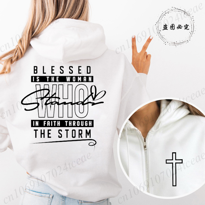 Women'S Fashion Zip Up Hoodies - Sweat à capuche zippé imprimé «