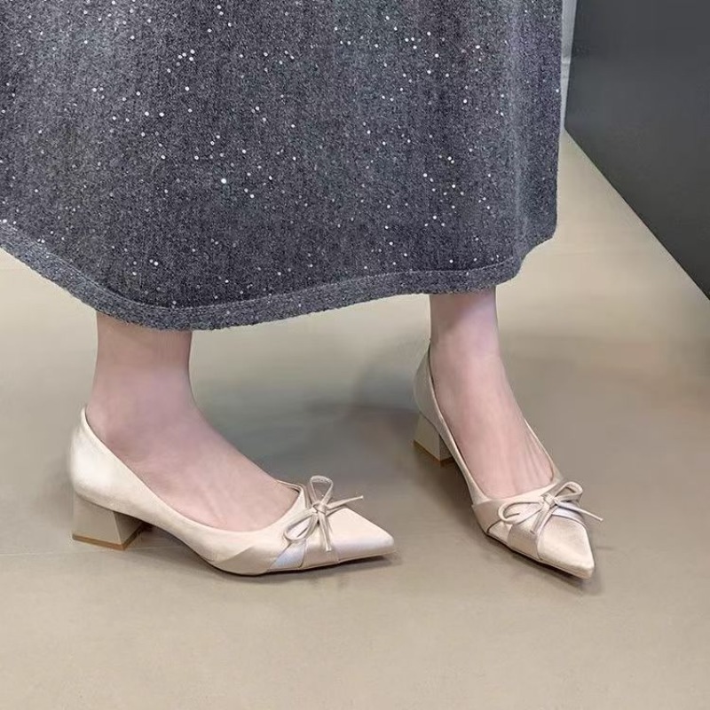 Women Fashion Heels - Chaussures simples rétro mi-longues, nouvelle mode