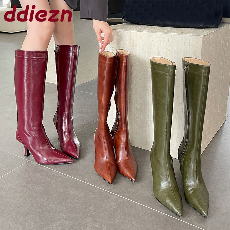 Winter Fashion Women Boots - Mode bout pointu dames genou bottes