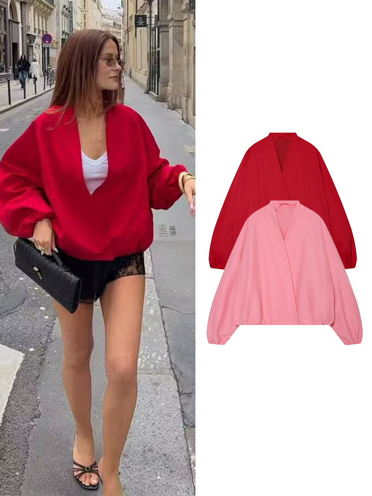Women'S Fashion Bomber Jacket - Blouson court chic pour femme TFMLN,
