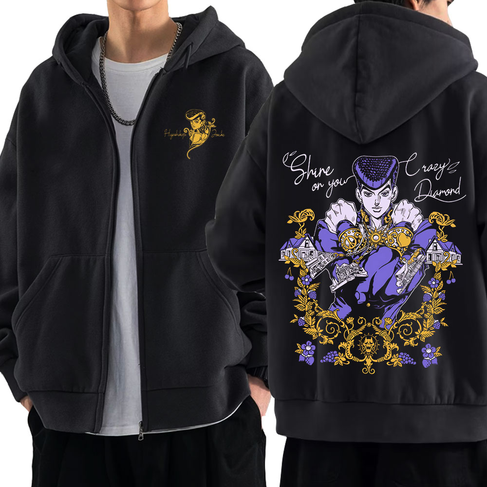 Women'S Fashion Zip Up Hoodies - Anime Jojo Bizarre Adventure sweat à