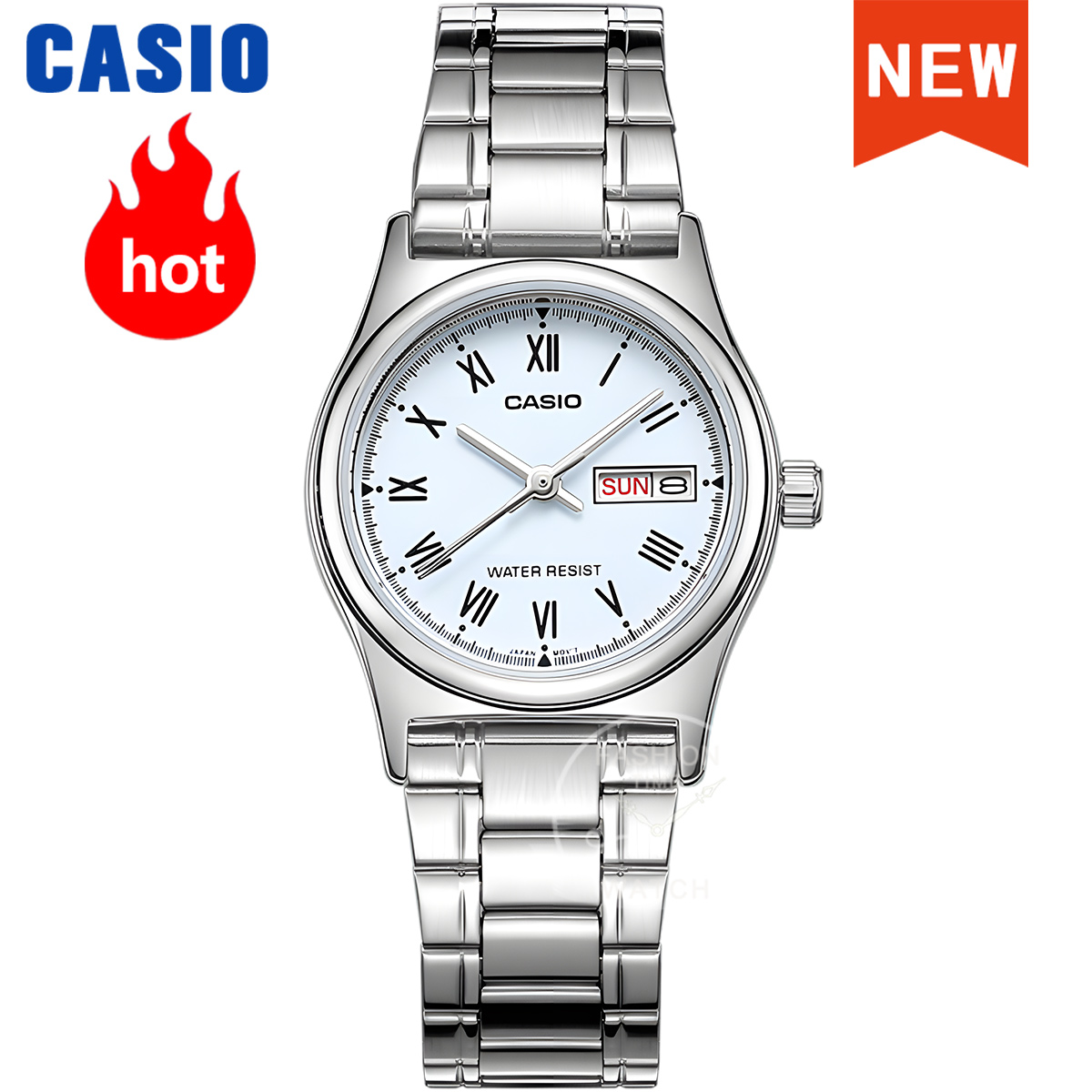 Women Fashion Zone - Montre pour femme Casio LTP-V006D-2B, étanche,