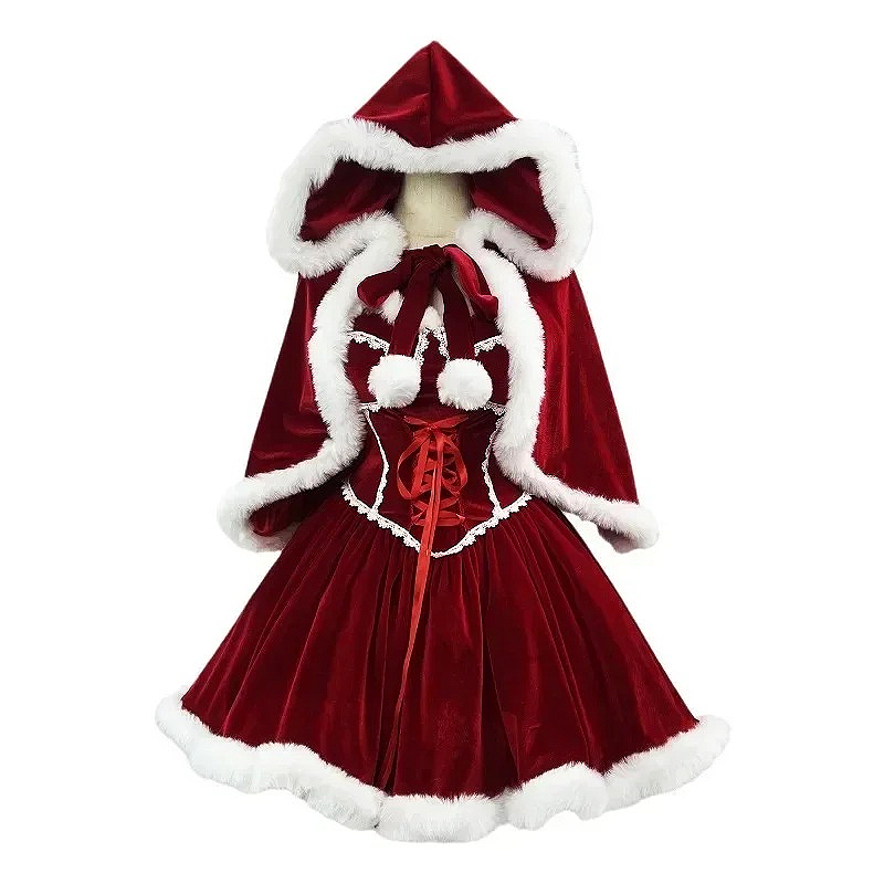 Women Fashion Reddit - Robe rouge pour nouvel an, Cape