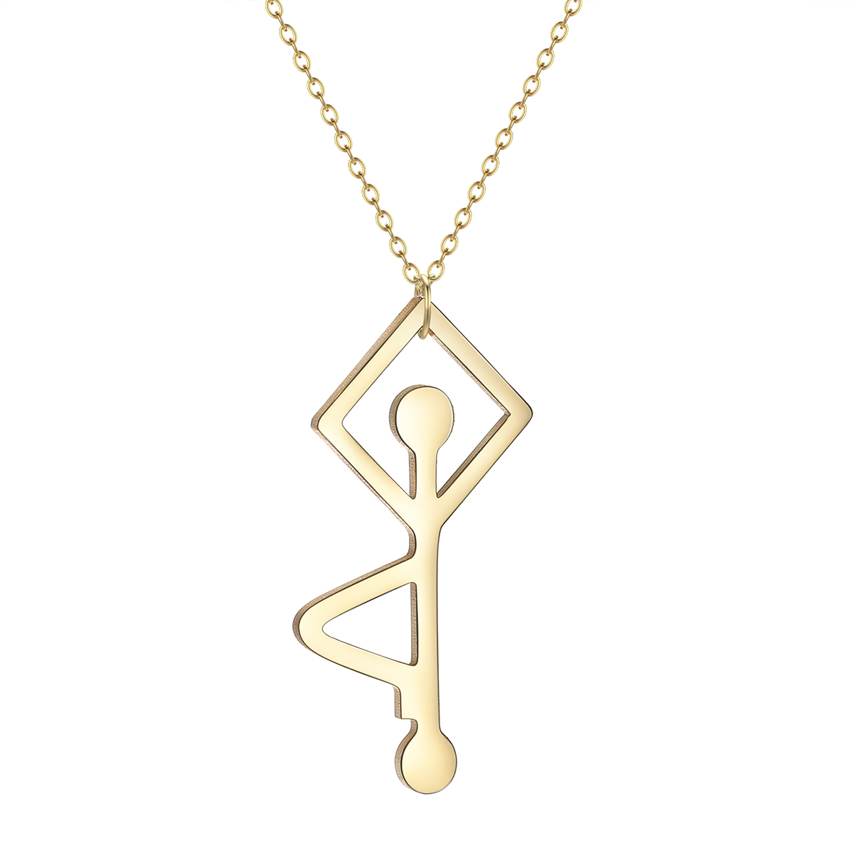 Women Fashion Pose - Collier de pose d'équilibre d'arbre délicat,