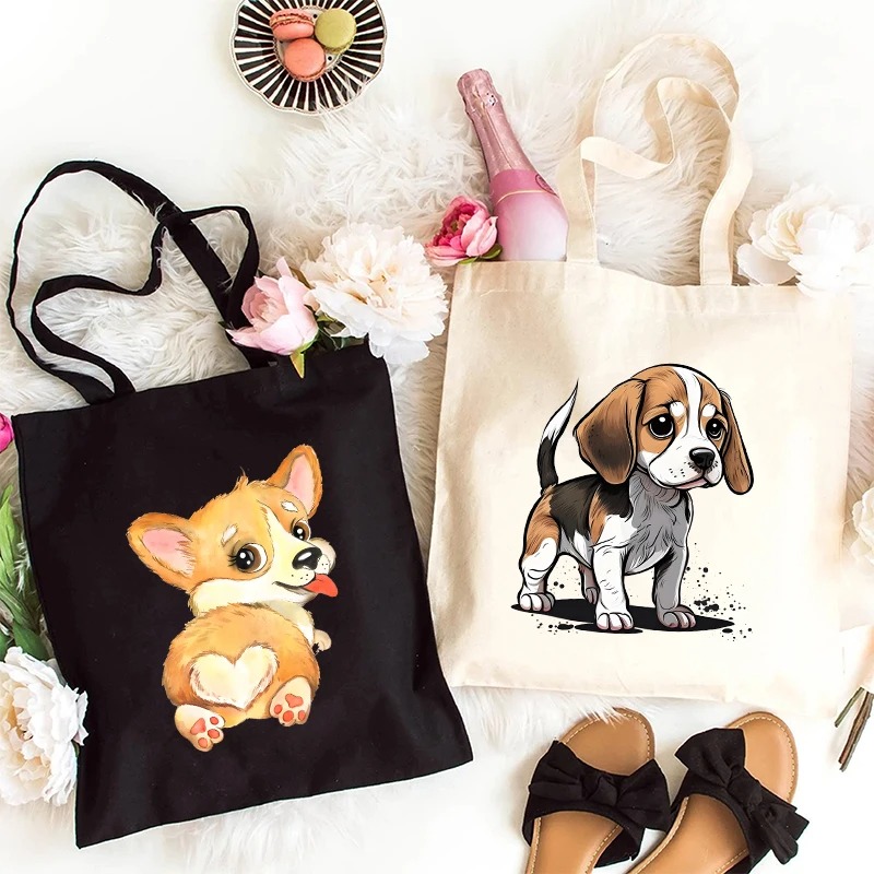 Women Fashion Pose - Diverses poses de chiots sac fourre-tout