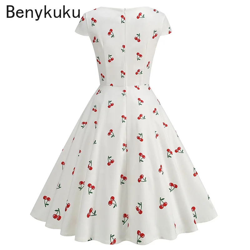 Robe Pin Up Rockabilly imprimé - Women'S Fashion Of The 50S avis et prix