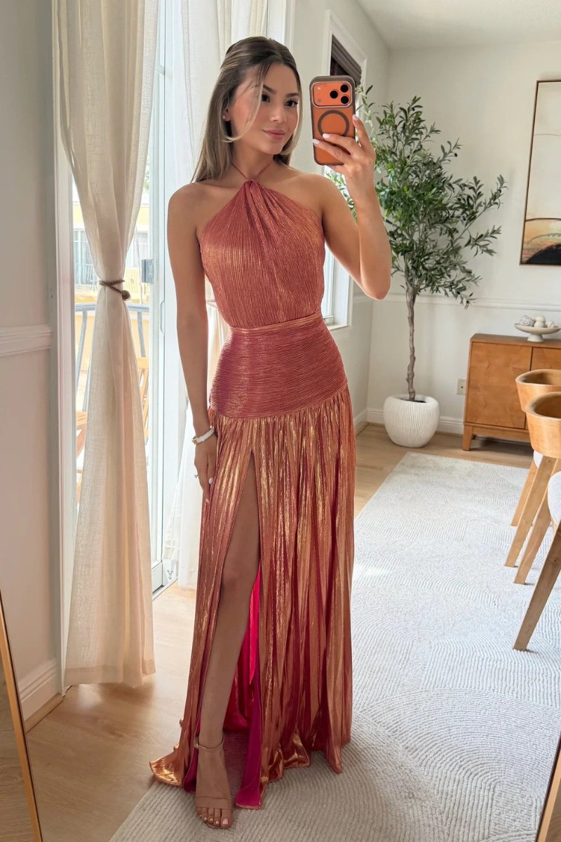 Robe de soirée longue plissée  - Women'S Fashion Gilded Age avis et prix