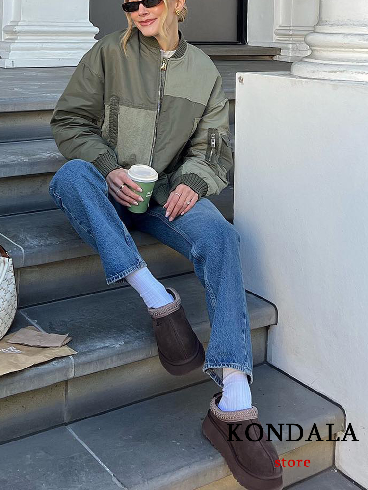   Streetwear Armygreen Bomber  - Women'S Fashion Bomber Jacket avis et prix
