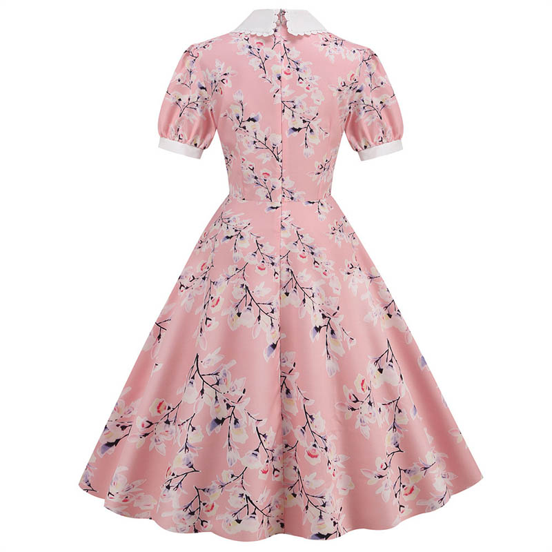 Robe d'été mi-longue à imprimé - Women'S Fashion Of The 50S avis et prix