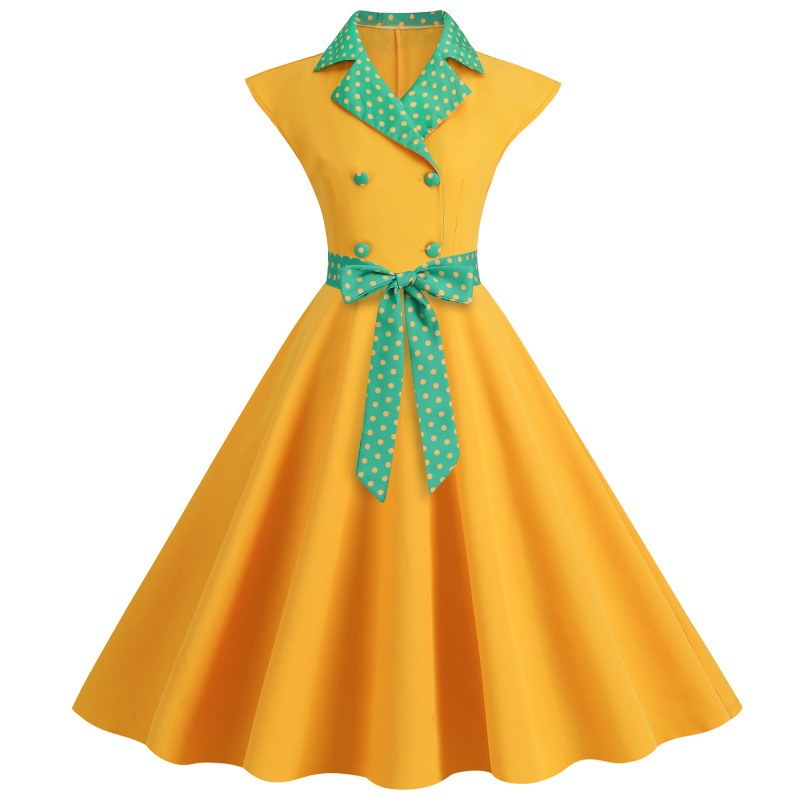 Robe vintage élégante à pois p - Women'S Fashion Of The 50S avis et prix