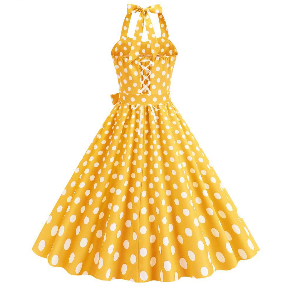 Robe de soirée swing sexy jaun - Women'S Fashion Of The 50S avis et prix