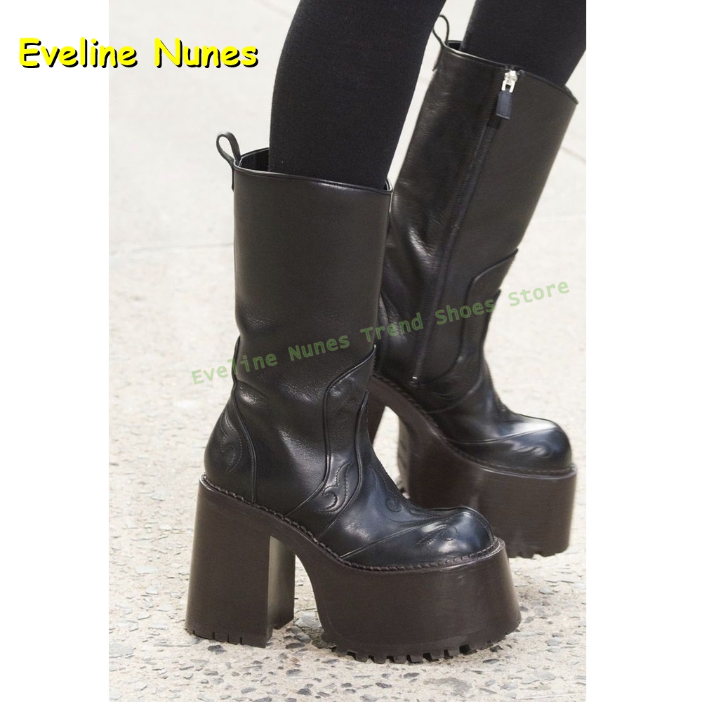 Plate-forme brodée bottes haut - Women'S Fashion Trends Autumn 2025 avis et prix