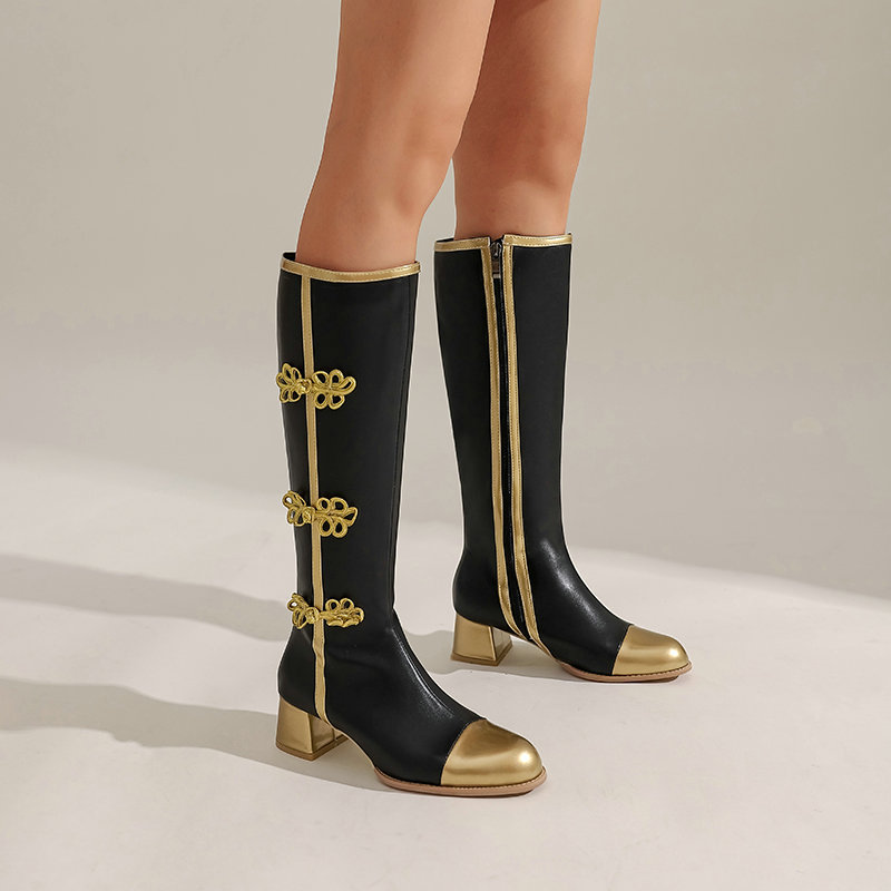 Grande taille mode genou botte - Winter Fashion Women Boots avis et prix