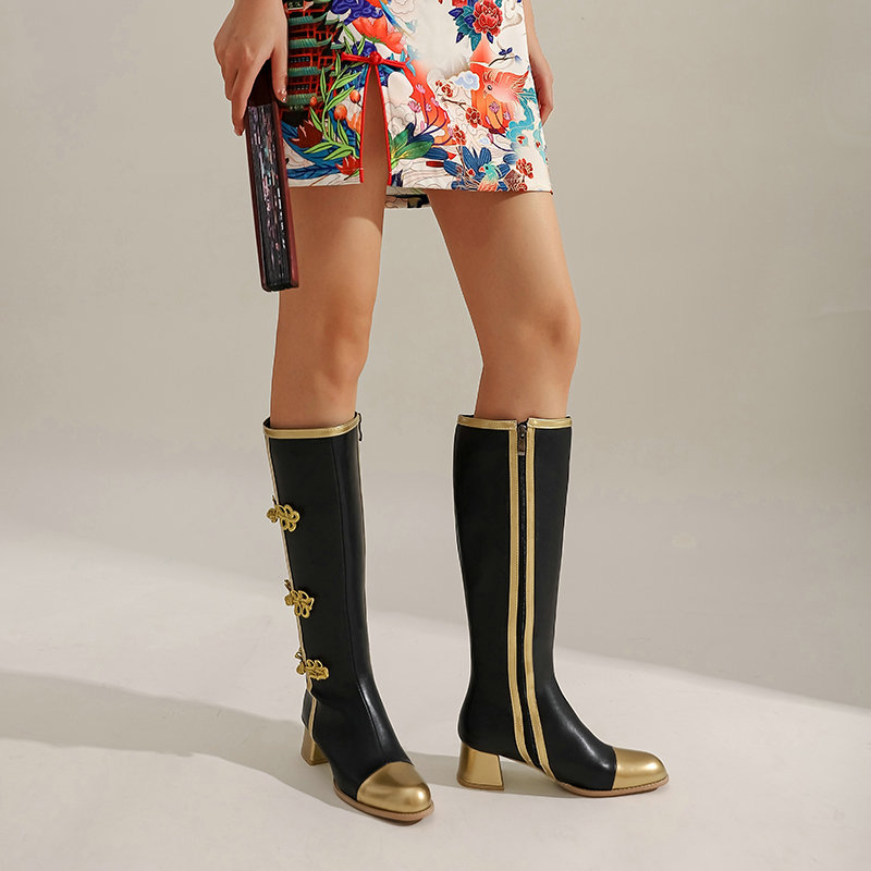 Grande taille mode genou botte - Winter Fashion Women Boots avis et prix