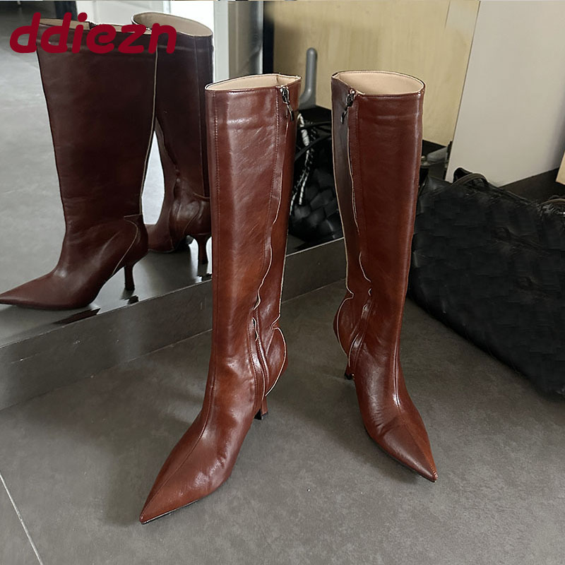 Mode bout pointu dames genou b - Winter Fashion Women Boots avis et prix