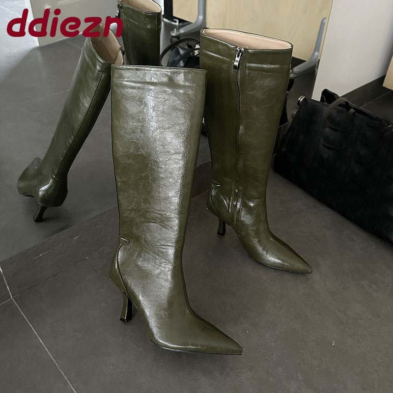 Mode bout pointu dames genou b - Winter Fashion Women Boots avis et prix