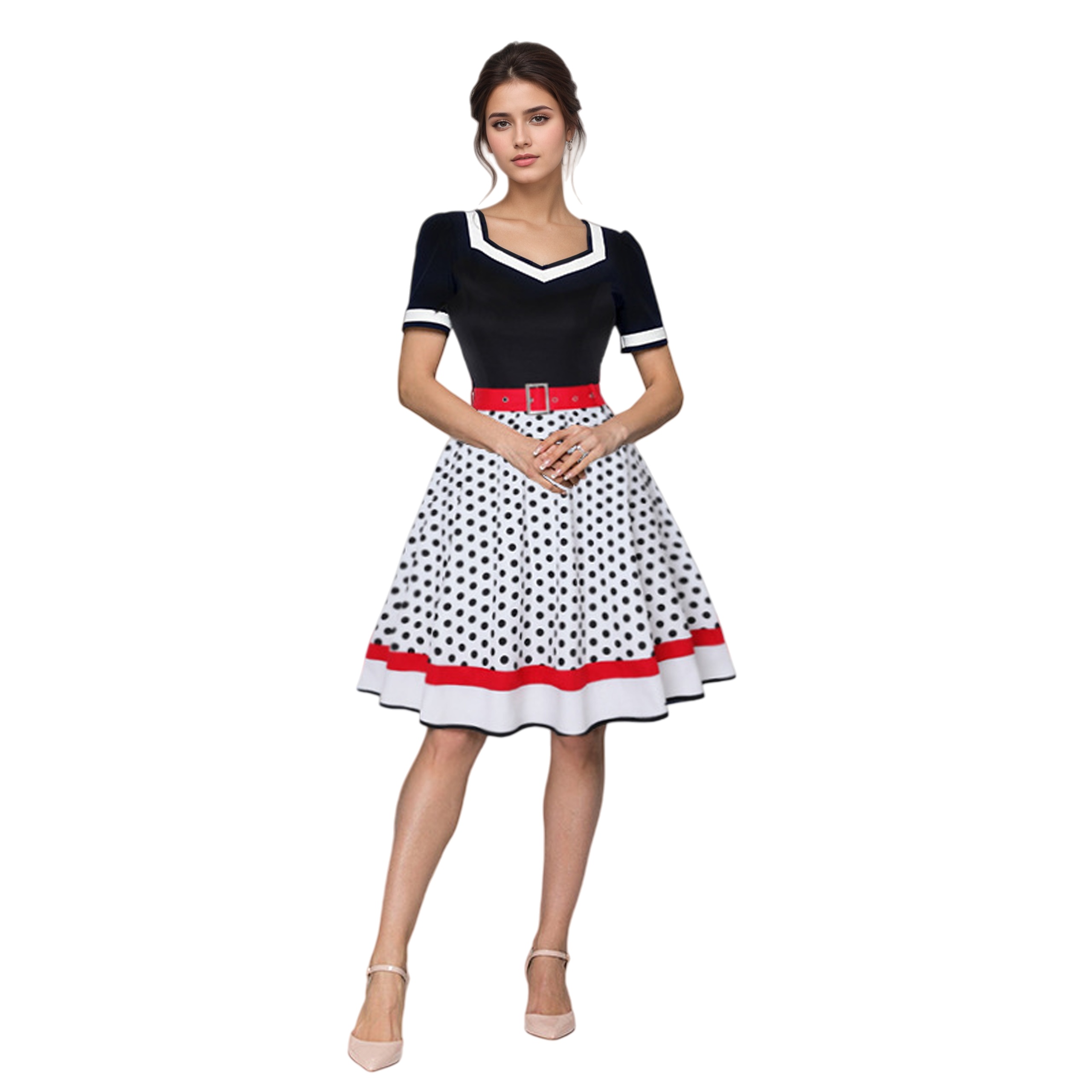 Robe trapèze Vintage à manches - Women'S Fashion Of The 50S avis et prix