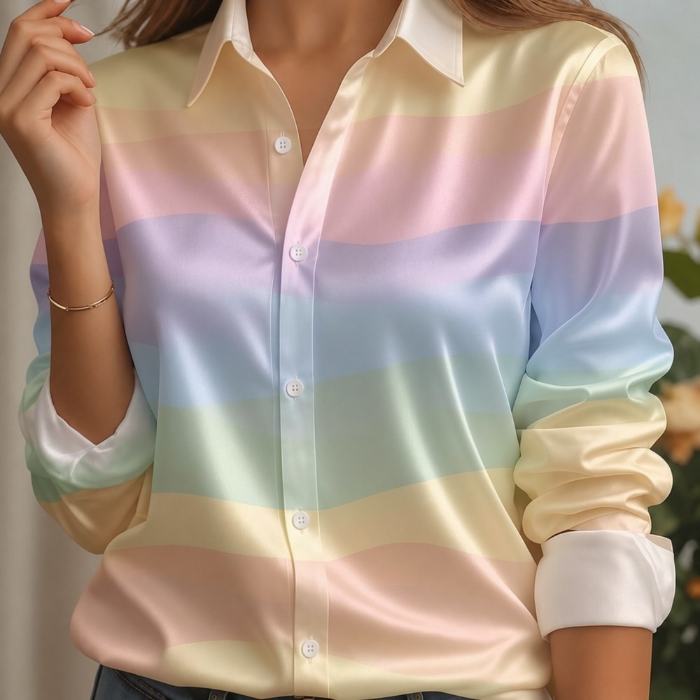 Chemisier ample à col à revers - Women Fashion Outfits avis et prix