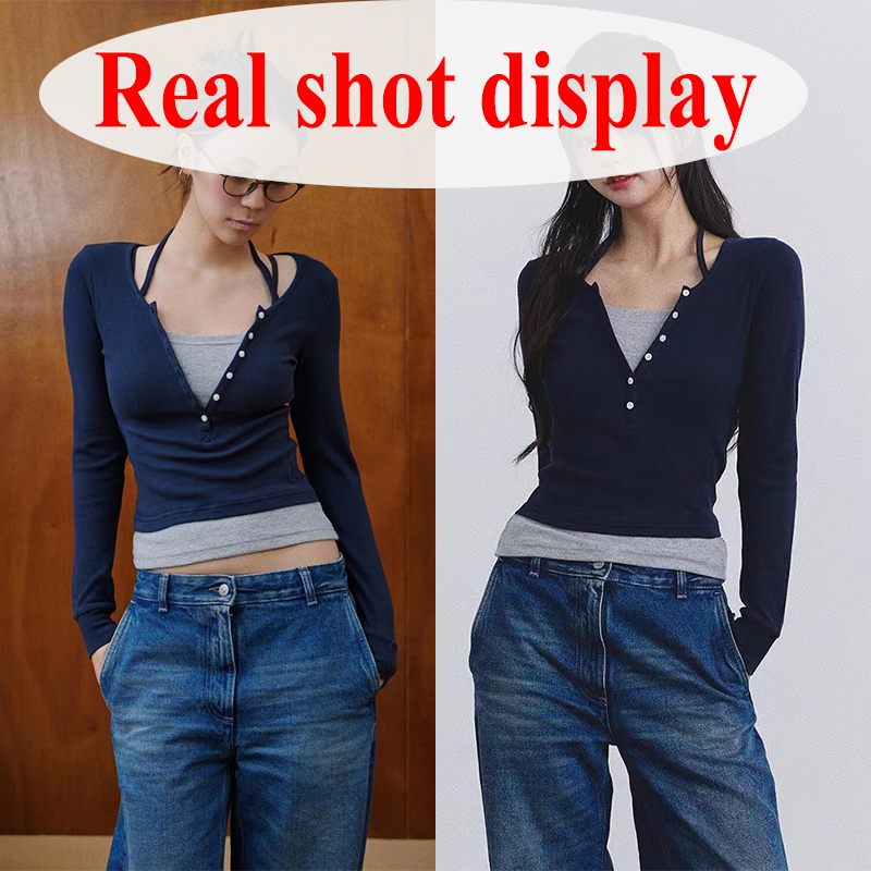 Lucyever Y2K faux deux pièces  - Women'S Y2K Fashion Aesthetic avis et prix