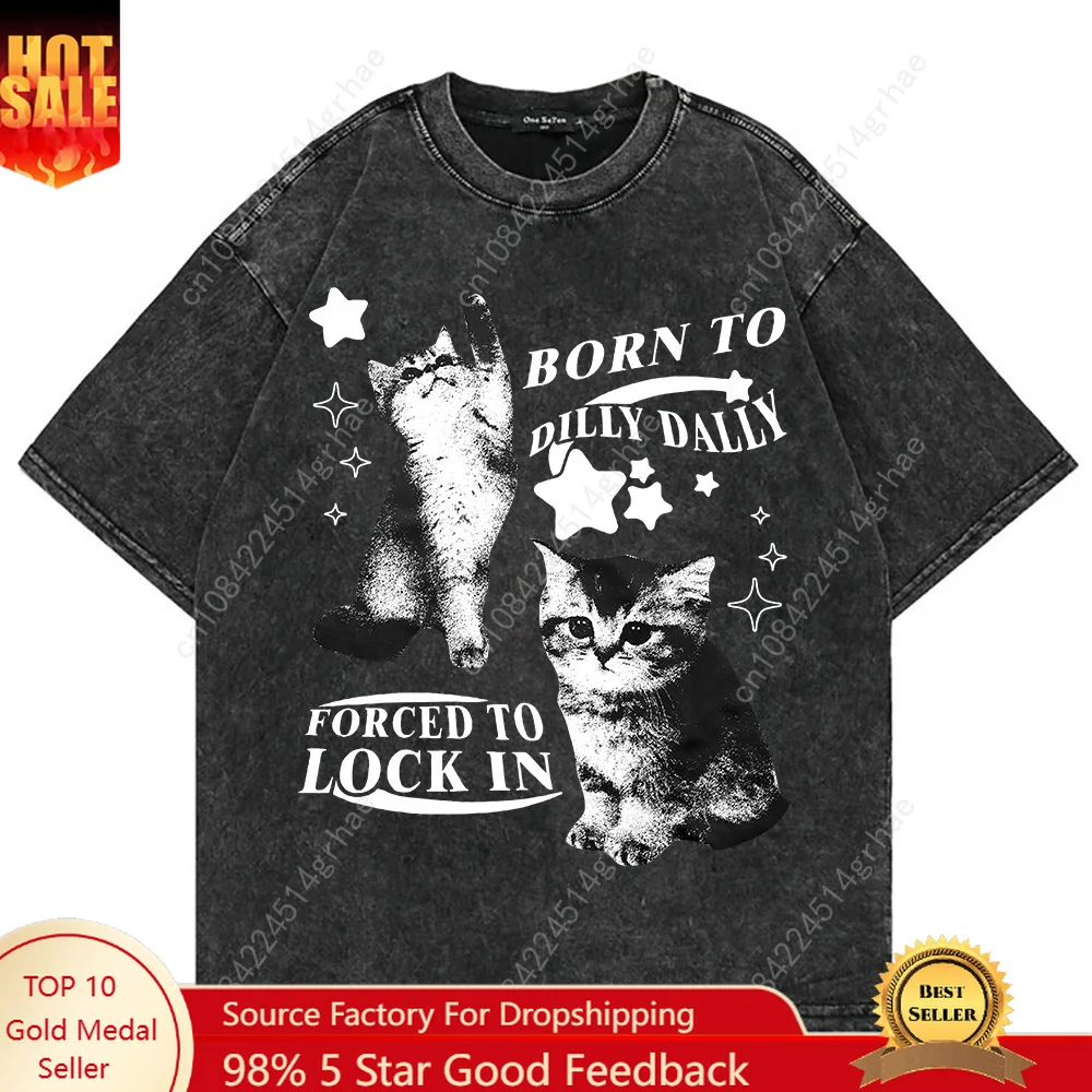 T-shirt 100% Coton Vintage Lav - Women'S Y2K Fashion Aesthetic avis et prix