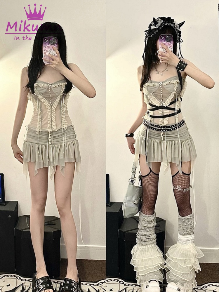 Ensemble deux pièces Y2k, tenu - Asymmetric Top Women avis et prix
