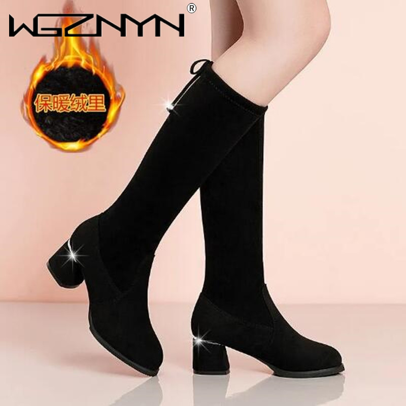 Bottes noires au genou pour fe - Winter Fashion Women Boots avis et prix