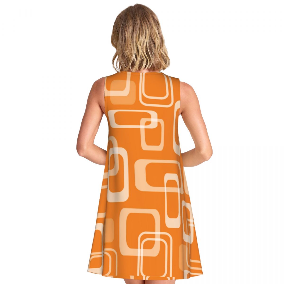 Robe rétro orange à imprimé ca - Women'S Fashion In The 60S avis et prix