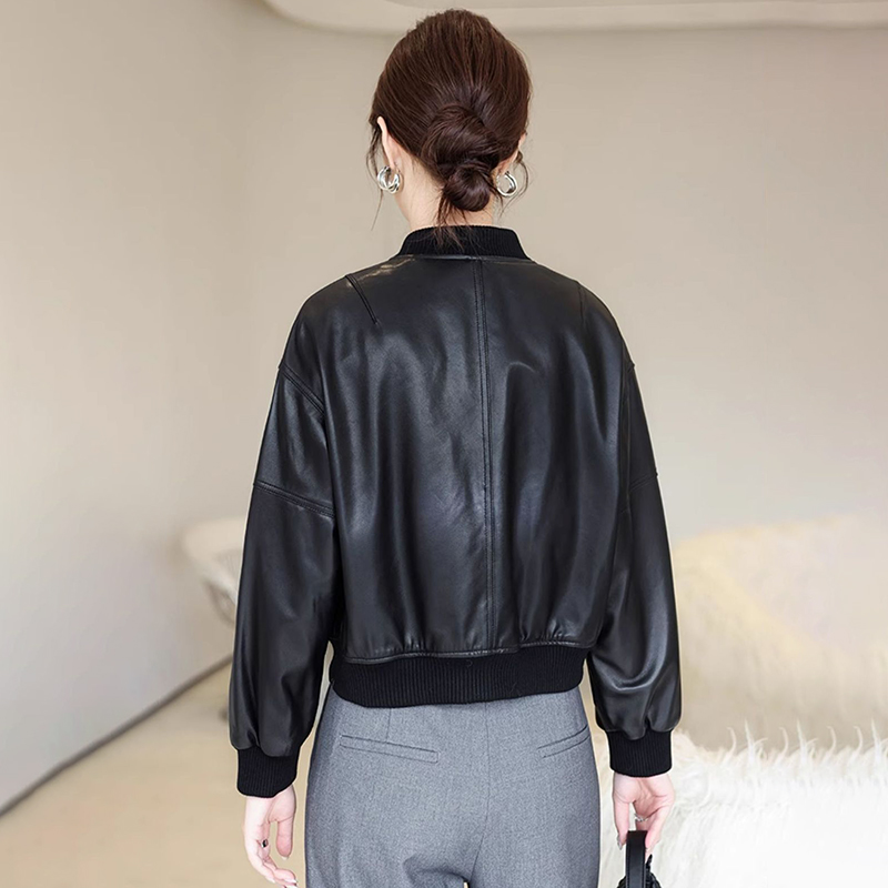 Veste en Faux cuir rétro améri - Women'S Fashion Bomber Jacket avis et prix