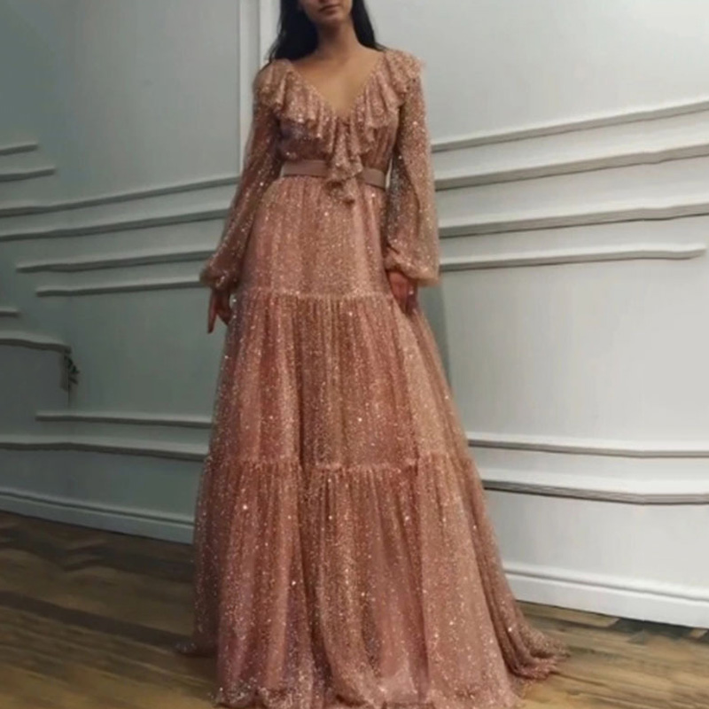 Robe de soirée en maille dorée - Women'S Fashion Gilded Age avis et prix