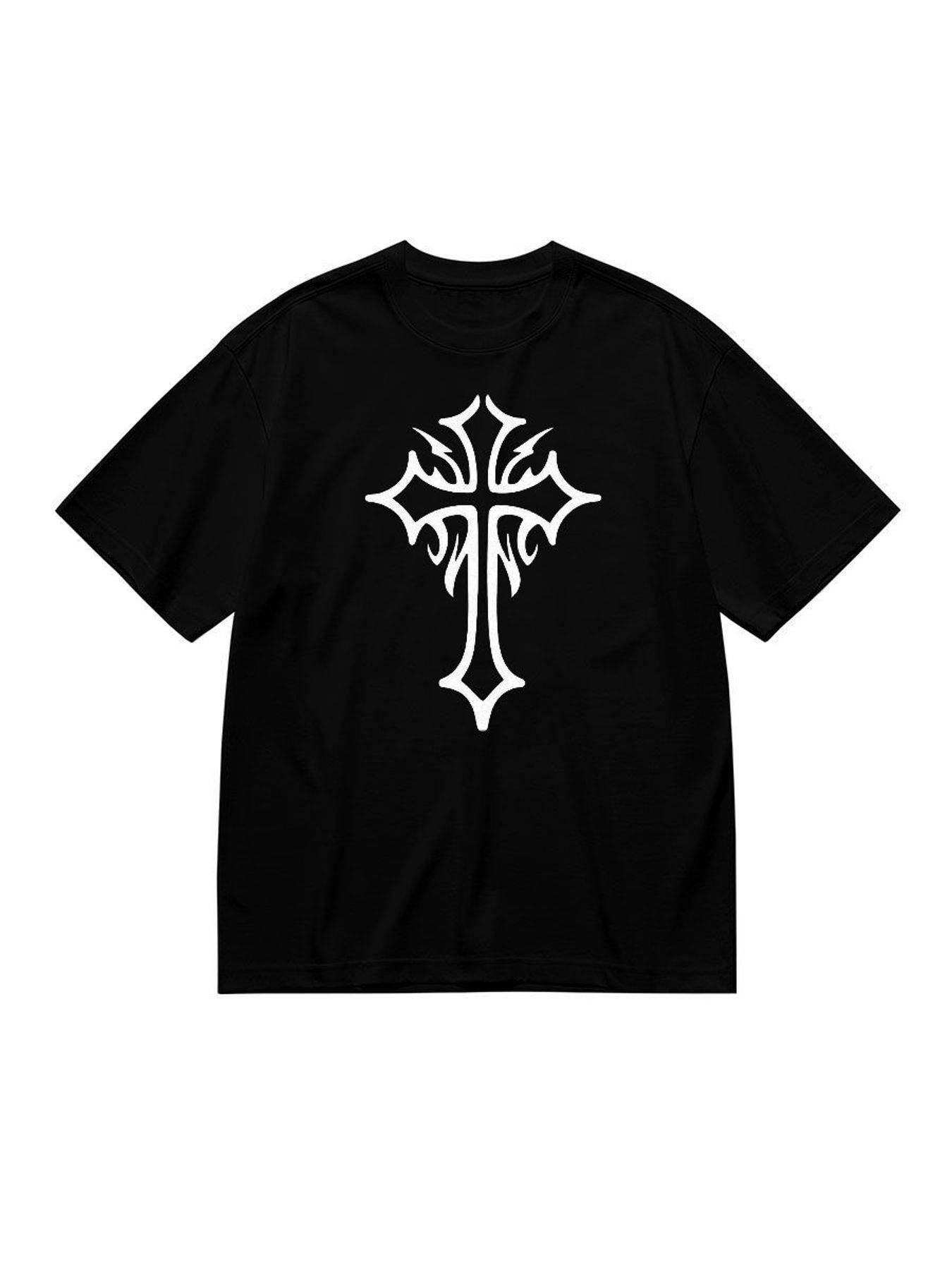 T-shirt graphique croix gothiq - Women'S Y2K Fashion Aesthetic avis et prix