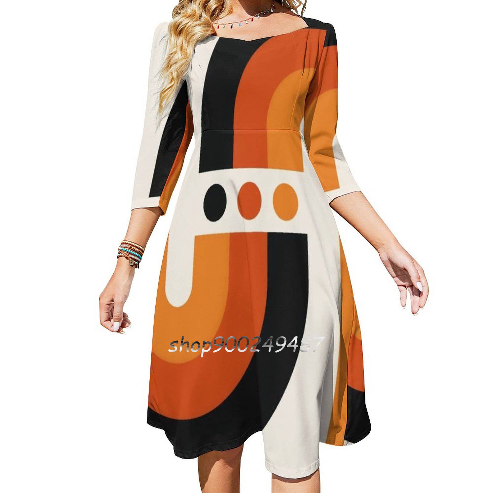 Robe évasée à encolure carrée  - Women'S Fashion In The 60S avis et prix
