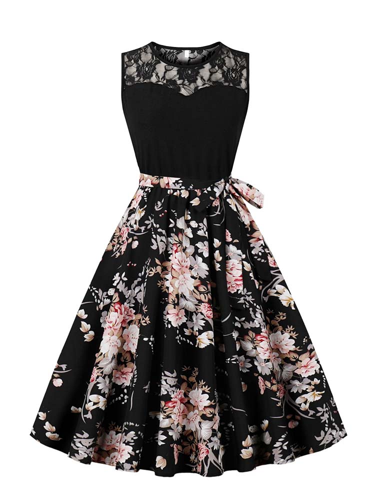 Robe mi-longue plissée taille  - Women'S Fashion Of The 50S avis et prix