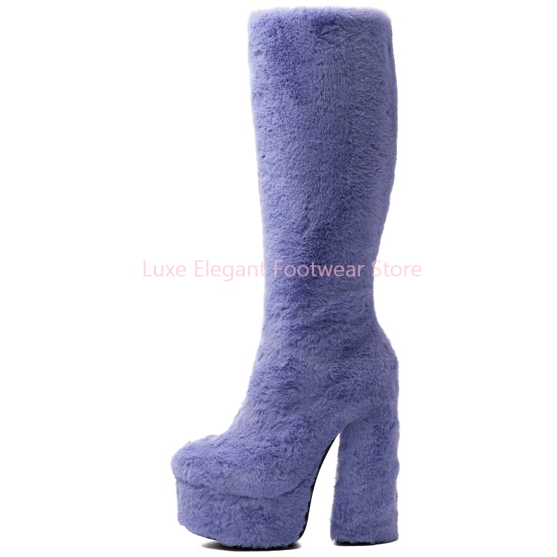 Bottes hautes à plateforme en  - Winter Fashion Women Boots avis et prix