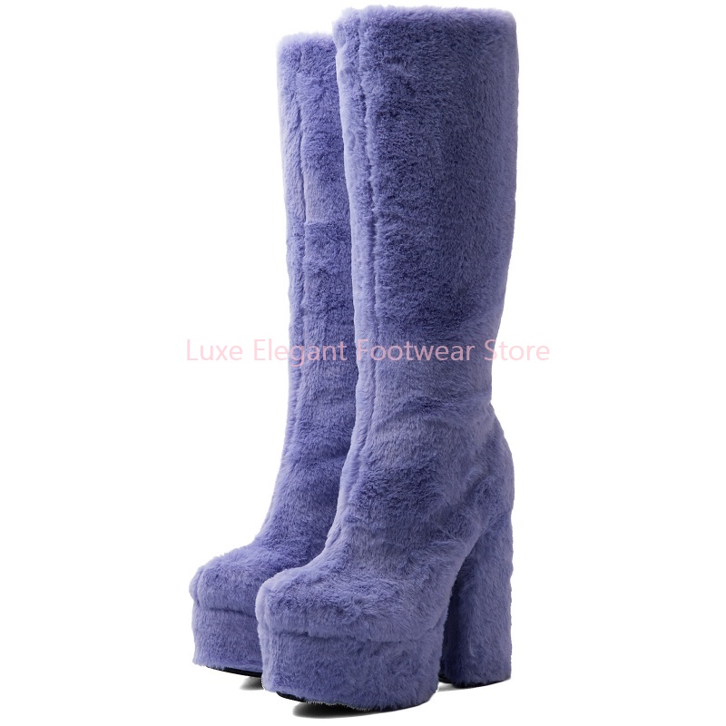 Bottes hautes à plateforme en  - Winter Fashion Women Boots avis et prix
