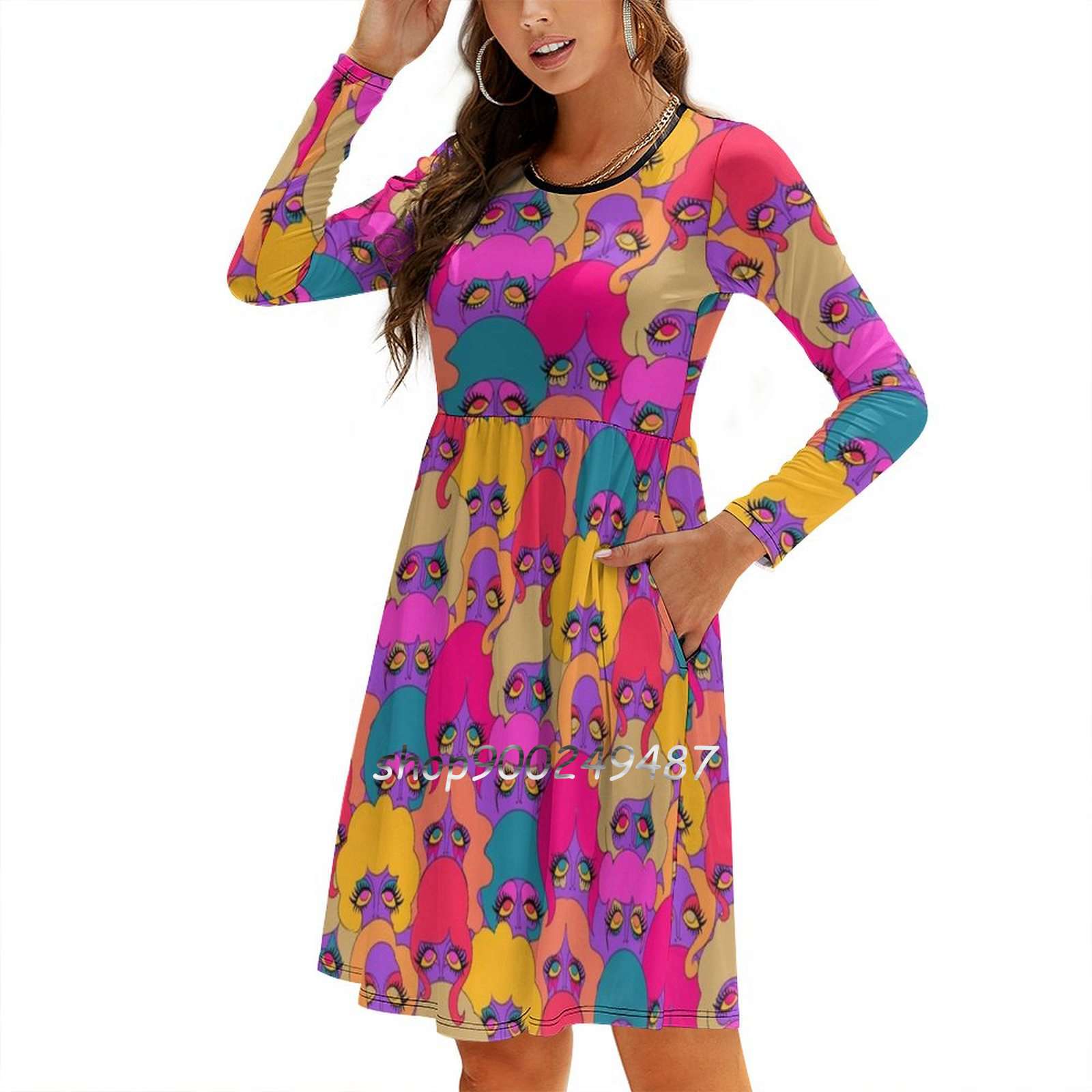 Robe évasée à nœud en cœur pou - Women'S Fashion In The 60S avis et prix