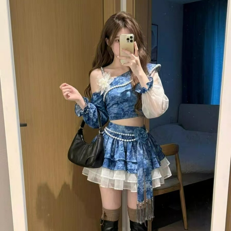 Ensemble jupe Lolita élégant s - Asymmetric Top Women avis et prix