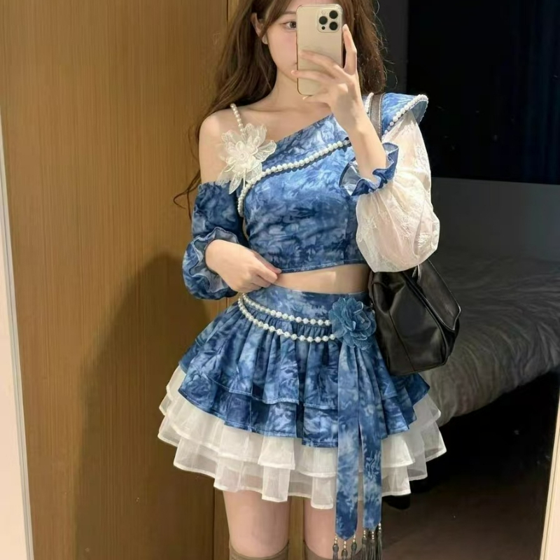 Ensemble jupe Lolita élégant s - Asymmetric Top Women avis et prix