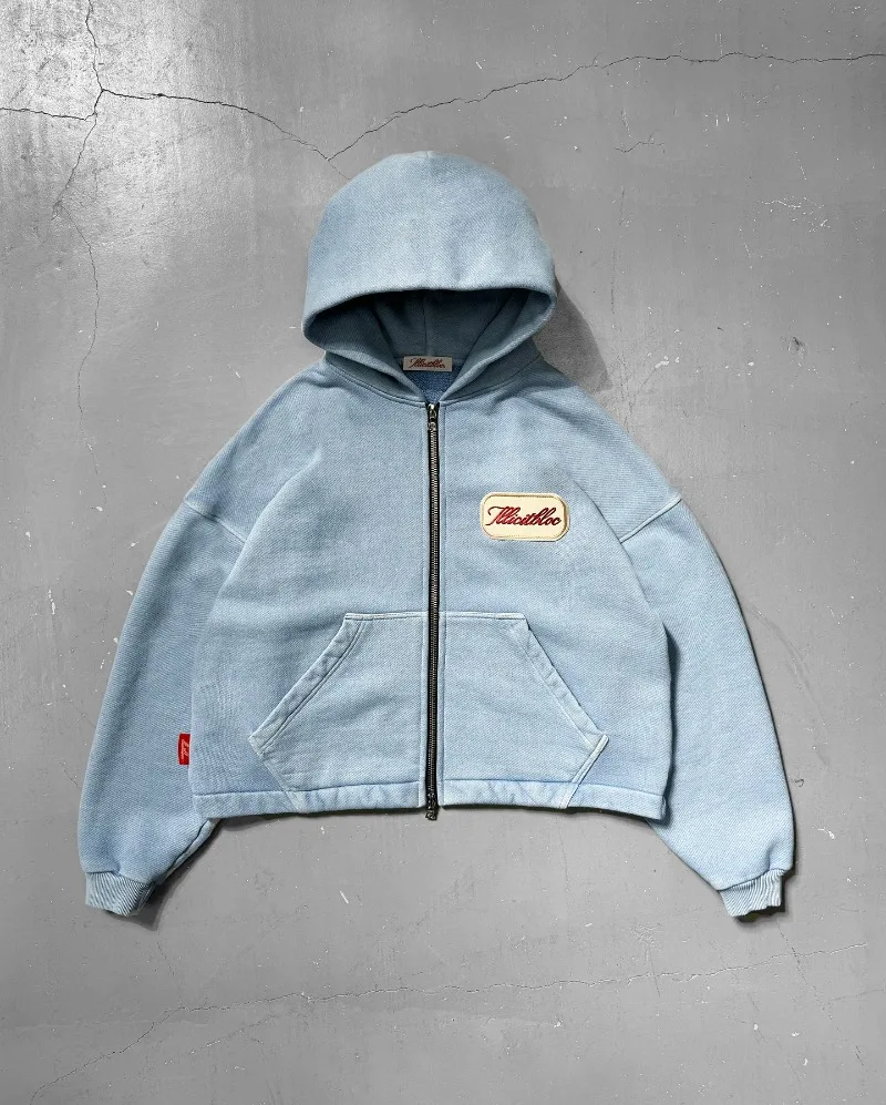 Y2K mode nouvelle lettre brode - Women'S Fashion Zip Up Hoodies avis et prix