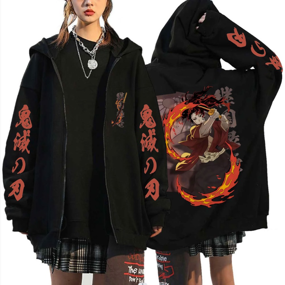 Nouveau Demon Slayer Tsugikuni - Women'S Fashion Zip Up Hoodies avis et prix
