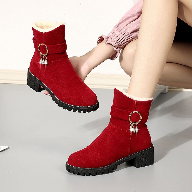 Grand rouge demi-haut daim gla - Women'S Fashion Trends Autumn 2025 avis et prix