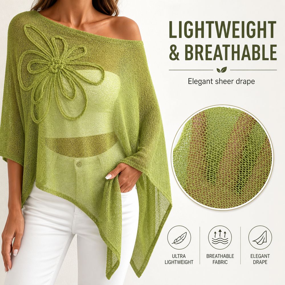 Poncho élégant à épaules dénud - Asymmetric Top Women avis et prix