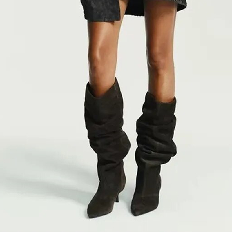 Liyke piste mode plissé daim g - Winter Fashion Women Boots avis et prix