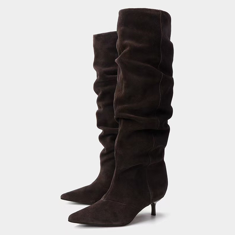 Liyke piste mode plissé daim g - Winter Fashion Women Boots avis et prix