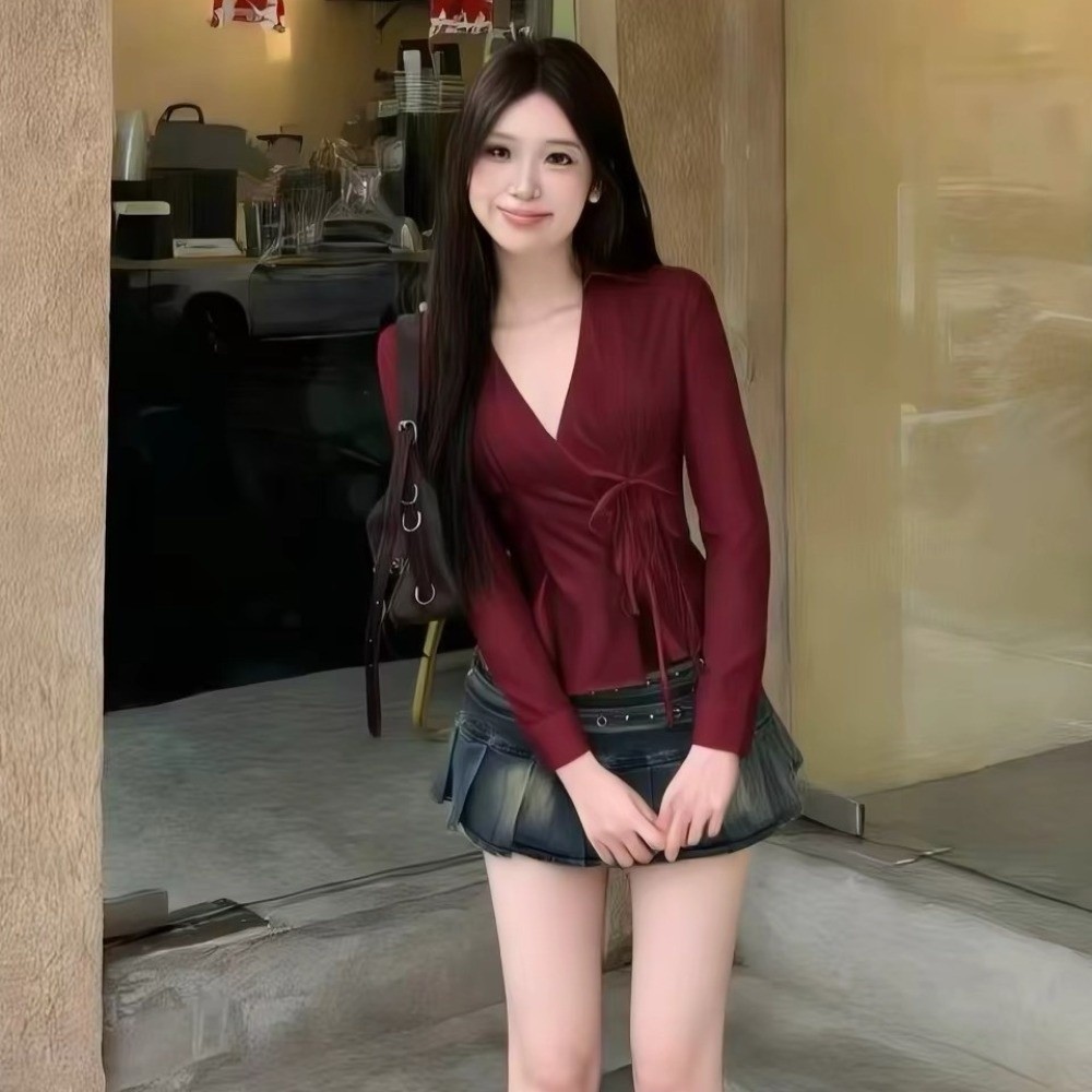 Chemise élégante à manches lon - Women'S Y2K Fashion Aesthetic avis et prix