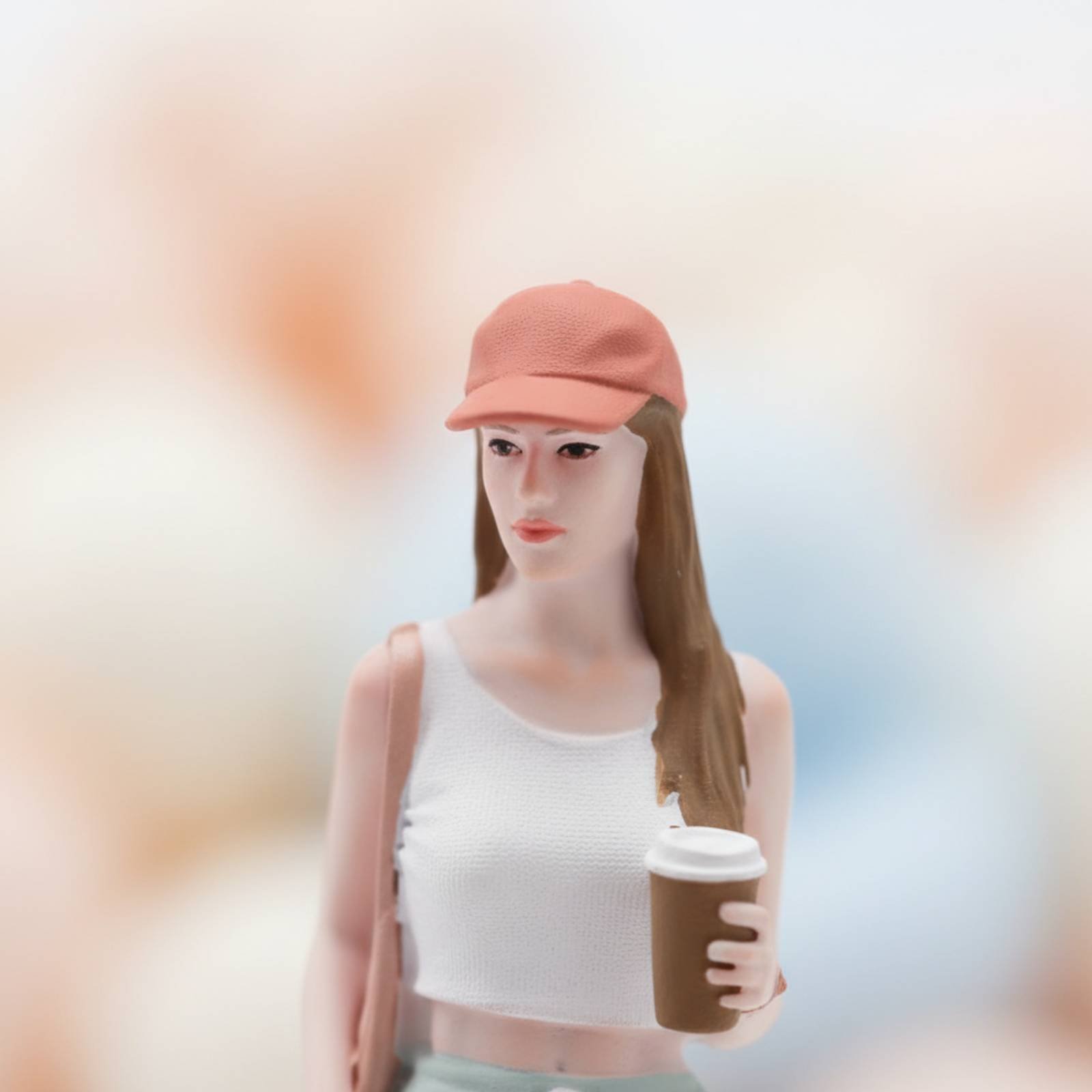 Figurine de fille tenant un ca - Women Fashion Pose avis et prix